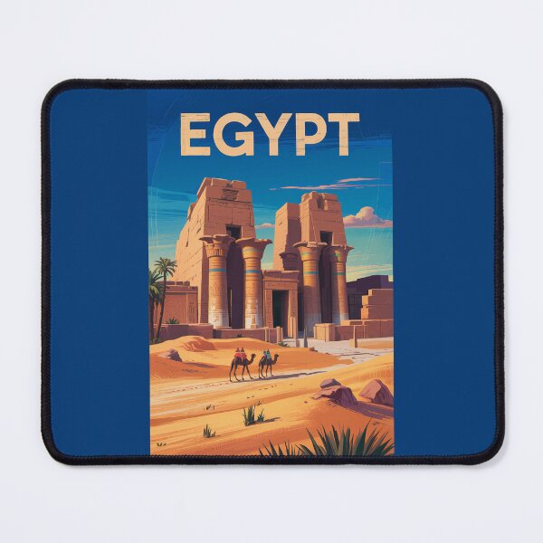 Item preview, Egypt Temple of Karnak Illustration Travel Art Vintage designed and sold by KrisSidDesigns.