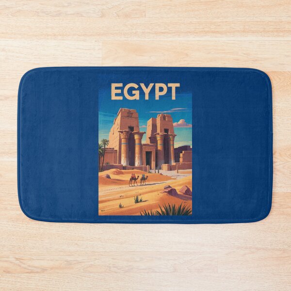Item preview, Egypt Temple of Karnak Illustration Travel Art Vintage designed and sold by KrisSidDesigns.
