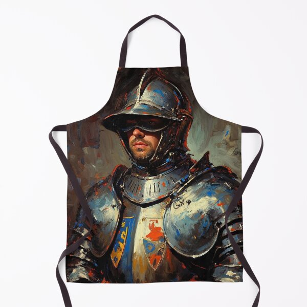 Item preview, Medieval English Soldier vintage style portrait art designed and sold by Vintage Designs +.
