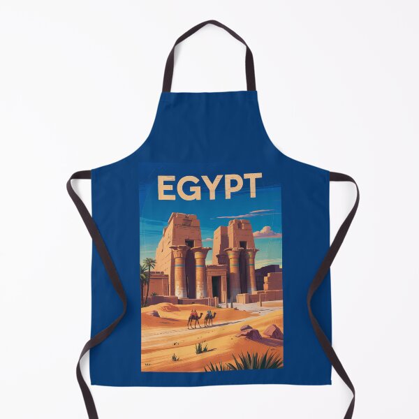 Item preview, Egypt Temple of Karnak Illustration Travel Art Vintage designed and sold by KrisSidDesigns.
