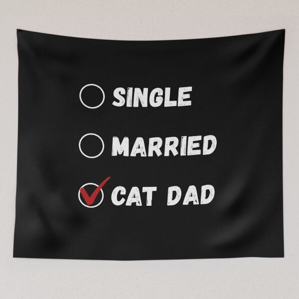 Item preview, Single Married Cat Dad, Cat Lover Shirt designed and sold by Sleepy Cat Design.