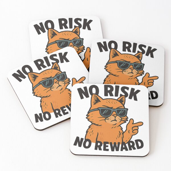 Item preview, No Risk No Reward Cool Cat | Motivational Vintage Style Design designed and sold by NAVOZKA.