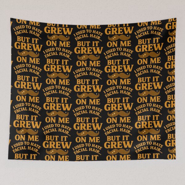 Item preview, Funny Beard Pun – “But It Grew On Me” Facial Hair Joke Design designed and sold by TeeTimeTreasure.