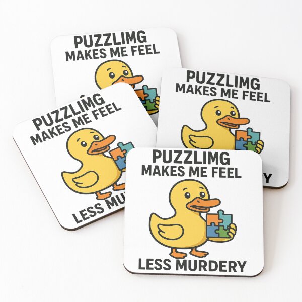 Item preview, Funny Duck Puzzle Quote – Puzzling Makes Me Feel Less Murdery designed and sold by Duckish Store.