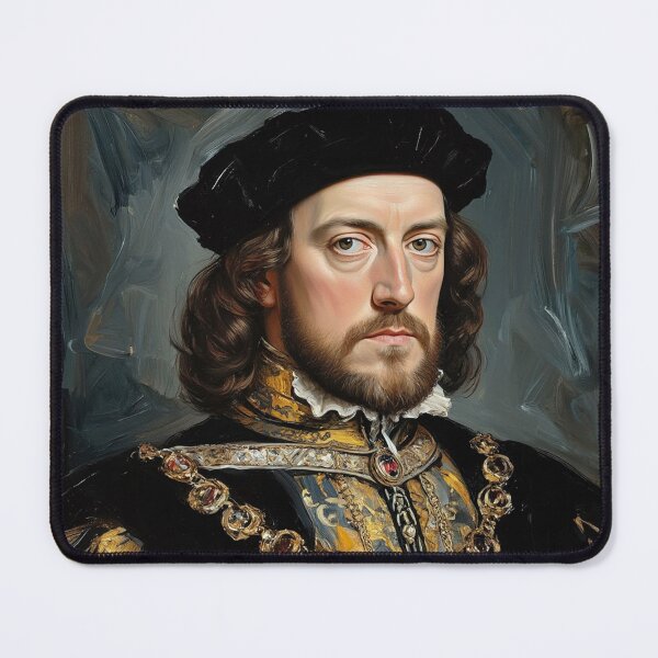 Item preview, Portrait of Henry VII with beard vintage painting art designed and sold by Vintage Designs +.