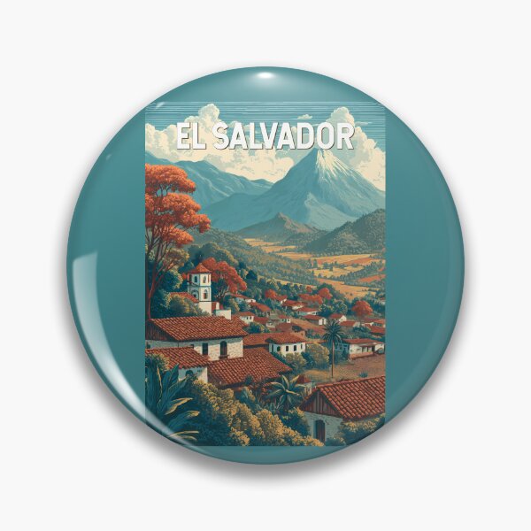 Item preview, El Salvador Illustration Travel Art Vintage designed and sold by KrisSidDesigns.