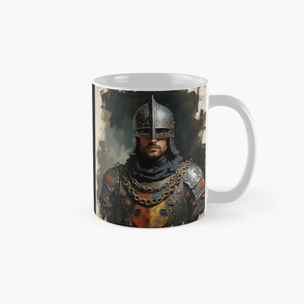 Item preview,  Medieval English Soldier vintage style portrait art designed and sold by Vintage Designs +.