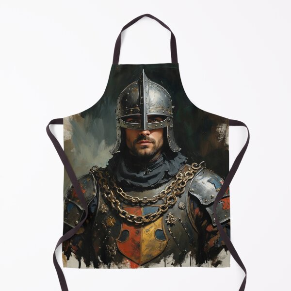 Item preview, Medieval English Soldier vintage style portrait art designed and sold by Vintage Designs +.