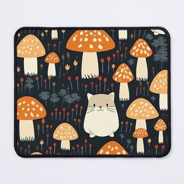 Item preview, Cute Hamster in Mushroom field designed and sold by Potted Whiskers.