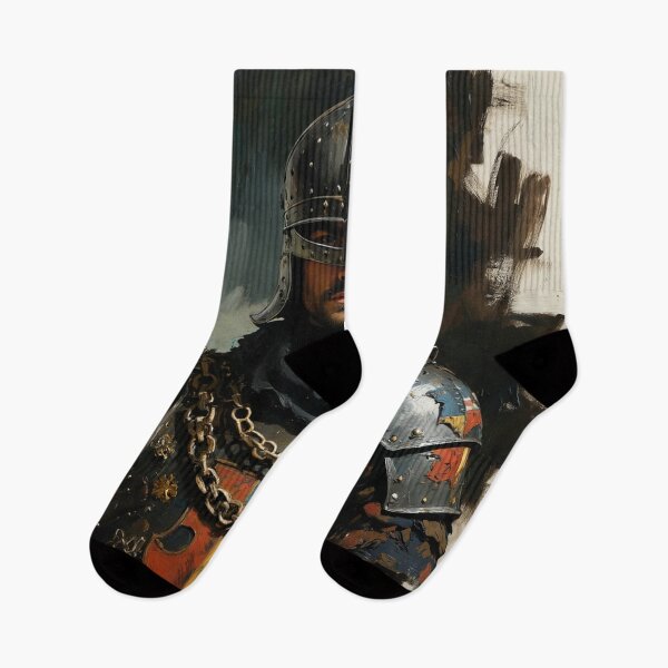 Item preview,  Medieval English Soldier vintage style portrait art designed and sold by Vintage Designs +.