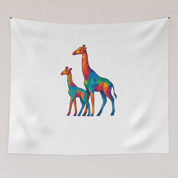 Item preview, Prismatic Giraffe Family designed and sold by TheWonkyEaselCo.