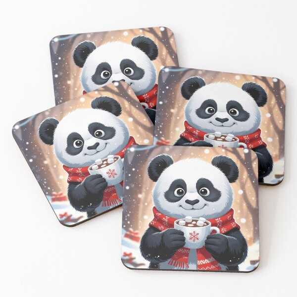 Item preview, Winter Panda with Hot Chocolate designed and sold by AthiraCreate.