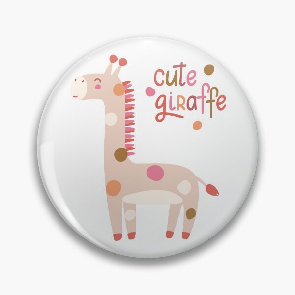 Item preview, Smiling giraffe with colorful spots and lettering Cute giraffe. Soft pastel tones and friendly design designed and sold by Eridanka.