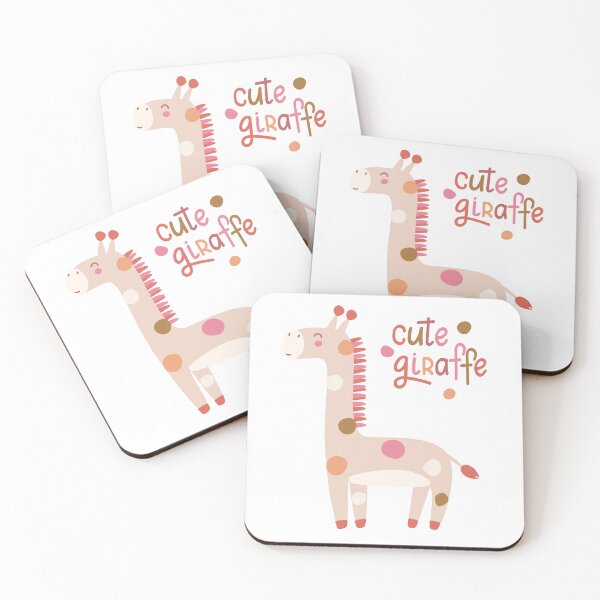 Item preview, Smiling giraffe with colorful spots and lettering Cute giraffe. Soft pastel tones and friendly design designed and sold by Eridanka.