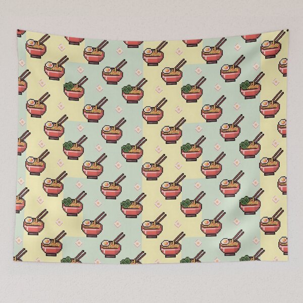 Item preview, Pixel Ramen Pattern – Cute Retro Noodle Bowl Design designed and sold by subliman.