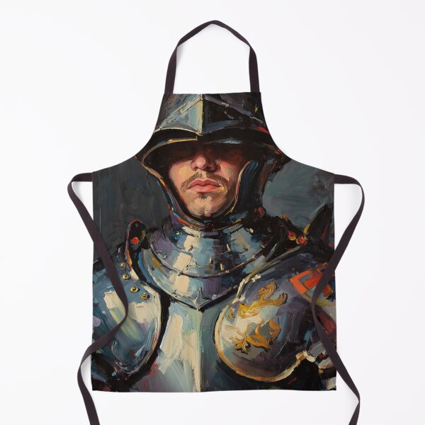 Item preview, Medieval English Soldier vintage style portrait art designed and sold by Vintage Designs +.