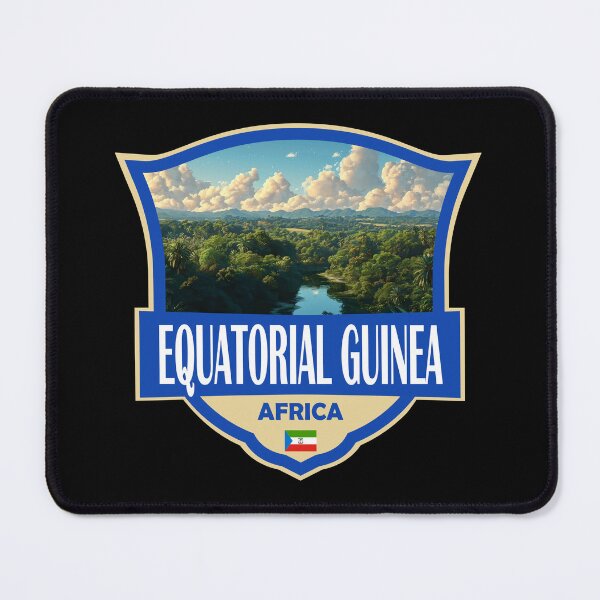Item preview, Equatorial Guinea Illustration Retro Badge designed and sold by KrisSidDesigns.