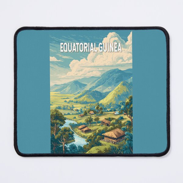 Item preview, Equatorial Guinea Illustration Travel Art Vintage designed and sold by KrisSidDesigns.