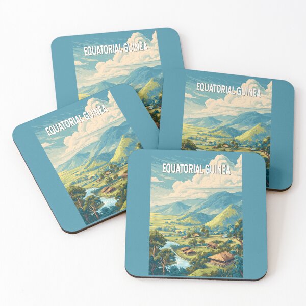 Item preview, Equatorial Guinea Illustration Travel Art Vintage designed and sold by KrisSidDesigns.