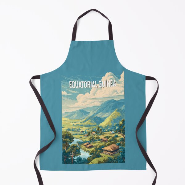 Item preview, Equatorial Guinea Illustration Travel Art Vintage designed and sold by KrisSidDesigns.