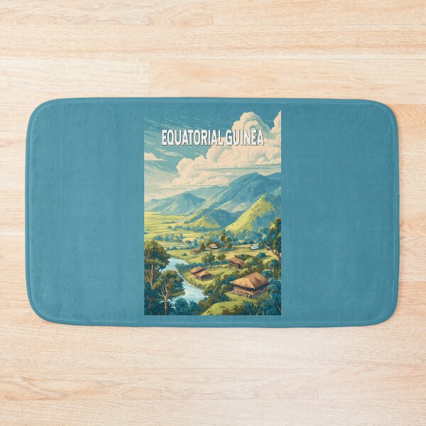 Item preview, Equatorial Guinea Illustration Travel Art Vintage designed and sold by KrisSidDesigns.