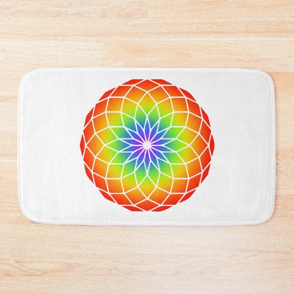 Item preview, Mandala geométrica colorida, flor de loto arcoíris, arte geométrico sagrado designed and sold by MJ Koldewyn.