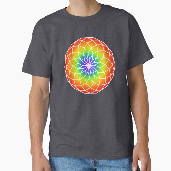 Item preview, Colorful Geometric Mandala Rainbow Lotus Flower Sacred Geometry Art designed and sold by MJ Koldewyn.