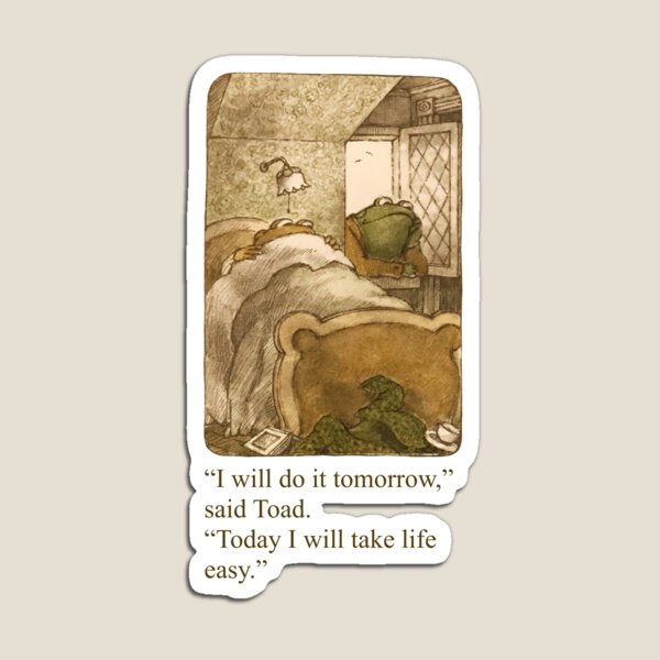 Item preview, Frog and Toad Procrastination designed and sold by PoeTatoes.