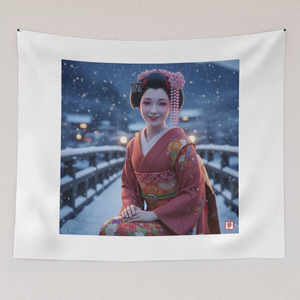 Item preview, Maiko's Winter Smile: Elegance and Japanese Beauty in the Snow designed and sold by schwa24jpn.