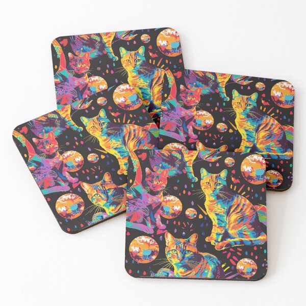 Item preview, Disco Felines: A Psychedelic Cat Cavalcade designed and sold by fabinthelab.