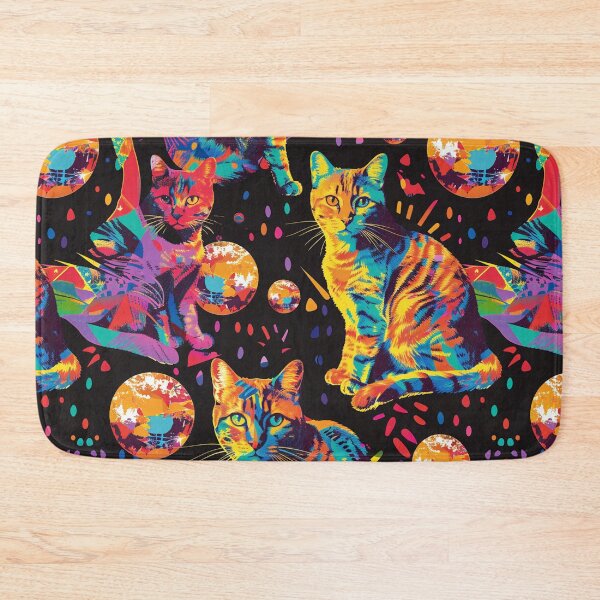 Item preview, Disco Felines: A Psychedelic Cat Cavalcade designed and sold by fabinthelab.