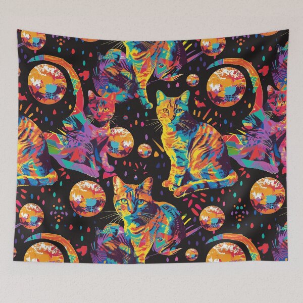 Item preview, Disco Felines: A Psychedelic Cat Cavalcade designed and sold by fabinthelab.