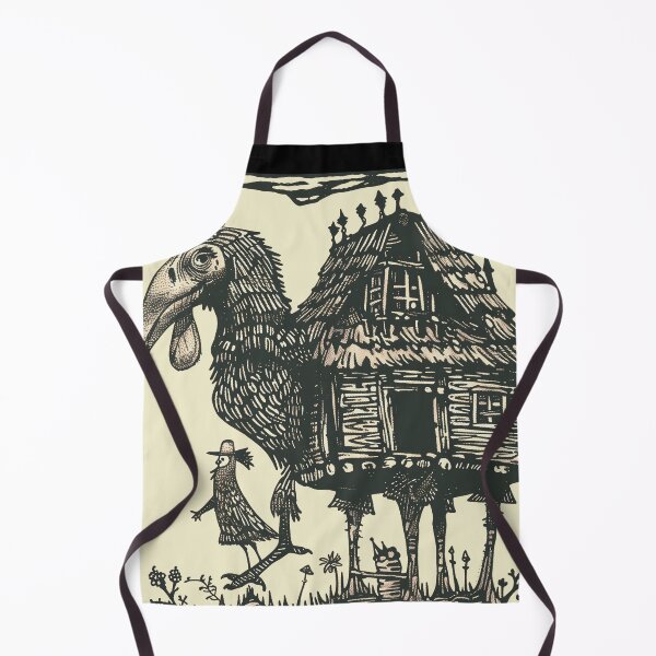 Item preview, Baba Yaga - Woodcut Chicken Legs Hut etching designed and sold by PitchBlackIcon.