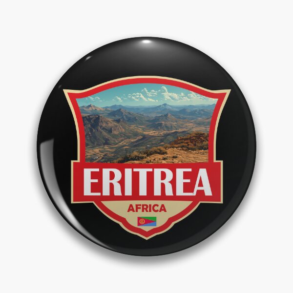 Item preview, Eritrea Illustration Retro Badge designed and sold by KrisSidDesigns.