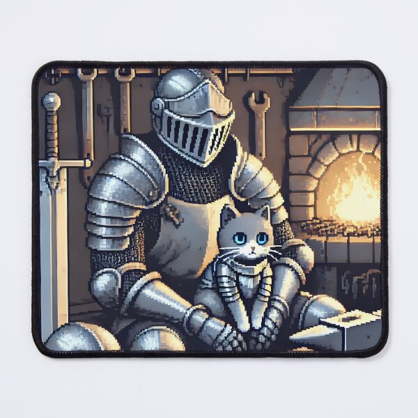 Item preview, Knighted Kitty designed and sold by the_wizards_pixels.