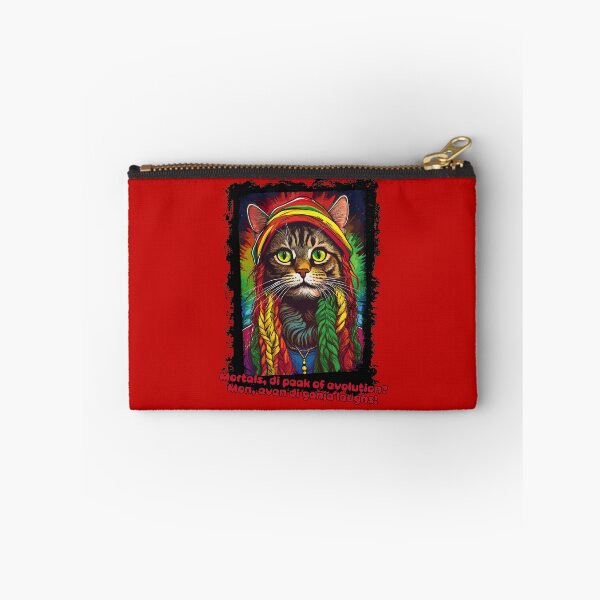 Item preview, Rastafarian cat says: Mortals, di peak of evolution? Mon, even di ganja laughs! designed and sold by FreiherrPK.