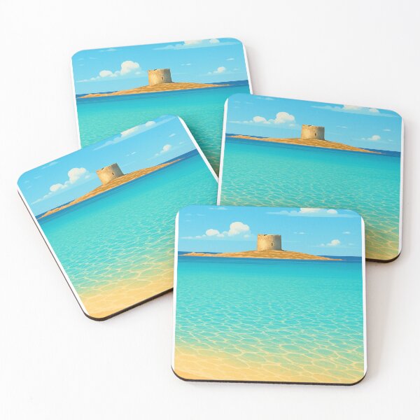 Item preview, La Pelosa Sardinia - Italy Travel poster designed and sold by TravelMarvel.