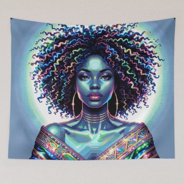 Item preview, Electrifying Grace: A Neon Pixel Odyssey designed and sold by fabinthelab.