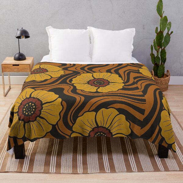 Item preview, 70s Retro Flower Power Zebra Pattern – Bold Groovy Wall Art designed and sold by weirdfishes123.