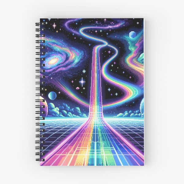 Item preview, Neon Galaxy Pathway - Rainbow Road  designed and sold by fabinthelab.