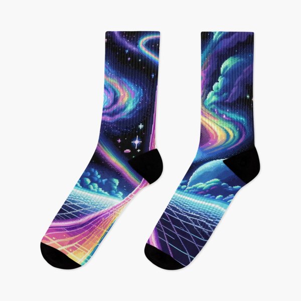 Item preview, Neon Galaxy Pathway - Rainbow Road  designed and sold by fabinthelab.