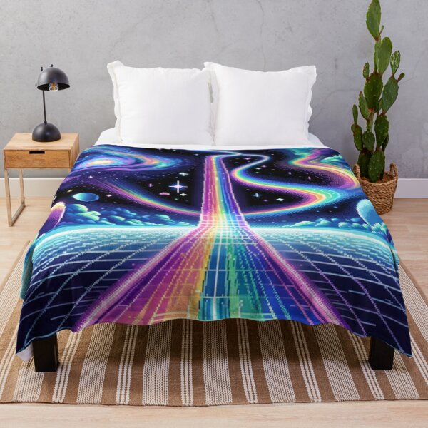 Item preview, Neon Galaxy Pathway - Rainbow Road  designed and sold by fabinthelab.
