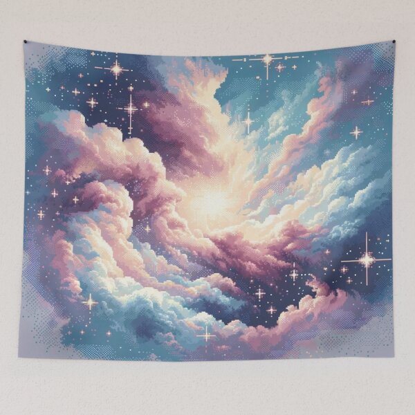 Item preview, Nebula's Embrace: Pastel Pixel Art designed and sold by fabinthelab.
