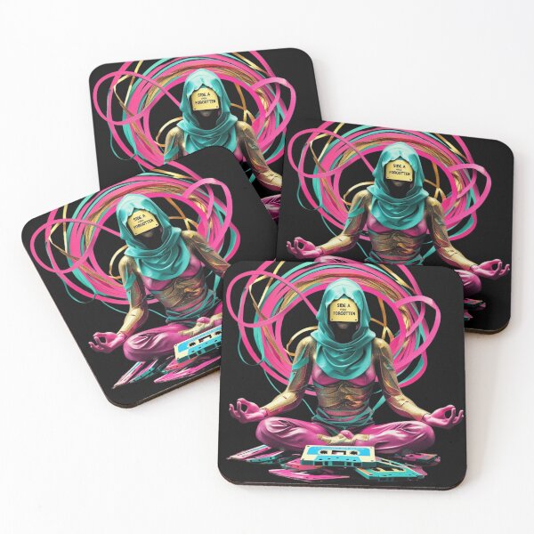 Item preview, Side A Forgotten – Neon Tape Monk Glitchcore Print designed and sold by TokyoMyasta.