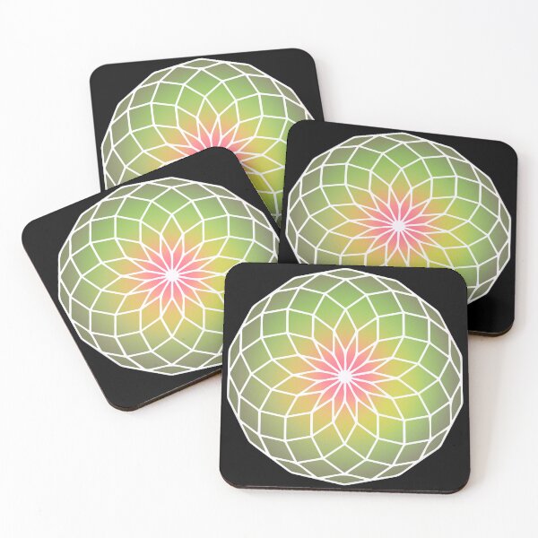 Item preview, Green Sacred Geometry Lotus Flower Yantra  designed and sold by MJ Koldewyn.
