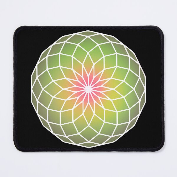Item preview, Green Sacred Geometry Lotus Flower Yantra  designed and sold by MJ Koldewyn.