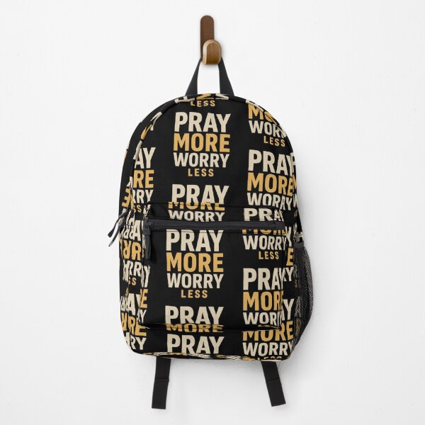 Item preview, Pray More Worry Less – Bold Christian Faith Typography designed and sold by astersgraphics.