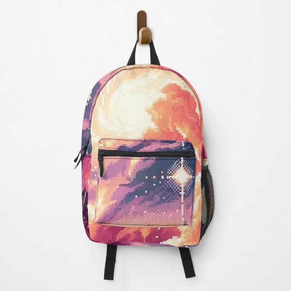 Item preview, Peach Galaxy Whorl: Circular Pixel Cosmos designed and sold by fabinthelab.