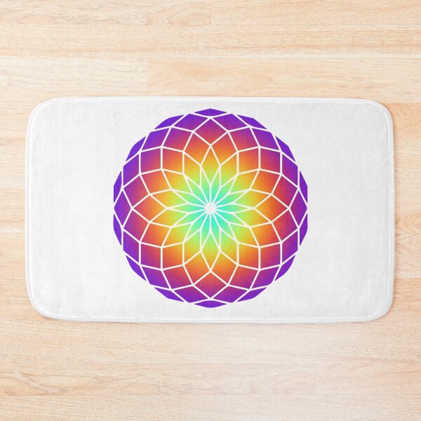 Item preview, Mandala geométrica arcoíris, flor arcoíris, arte de geometría sagrada, yoga, arte visionario designed and sold by MJ Koldewyn.