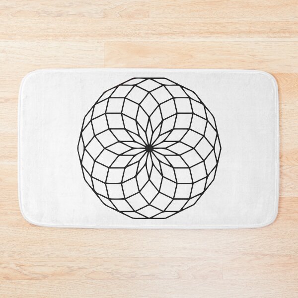 Item preview, Mandala geométrico blanco con flor arcoíris, arte geométrico sagrado, yoga, arte visionario, minimalista designed and sold by MJ Koldewyn.